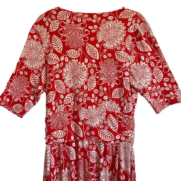 Boden Poppy Red Gardenia Jersey Dress Size 10 - Picture 6 of 13